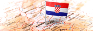 Trasa do Chorwacji przez Czechy, Austrię i Słowenię - pinezka na mapie Chorwacji